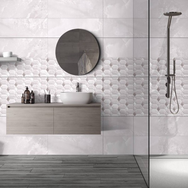 Плитка Ceramica Deseo Violeta Silver 30х90 см
