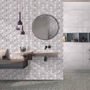 Плитка Ceramica Deseo Violeta Silver Decor 30х90см декор