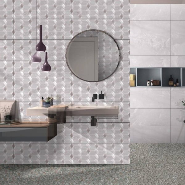Плитка Ceramica Deseo Violeta Silver Decor 30х90см декор
