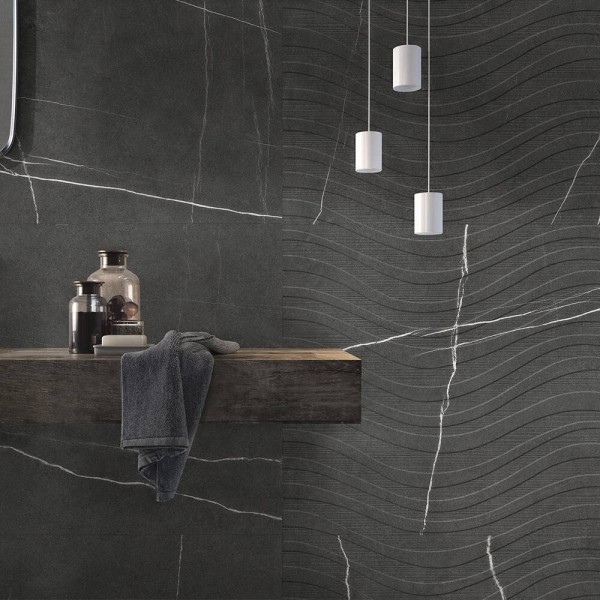Керамограніт ITT Ceramic Kairos Graphite Decor Matt Rect. 59,5х119,2 см