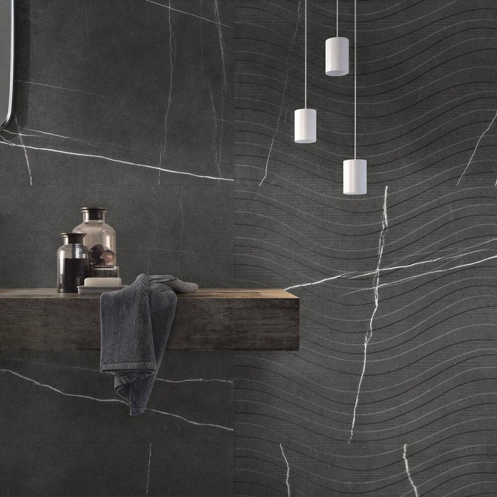 Керамограніт ITT Ceramic Kairos Graphite Decor Matt Rect. 59,5х119,2 см