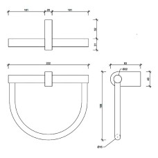 Тримач для рушників Decor Walther Century HTR 0585317 темна бронза матовий