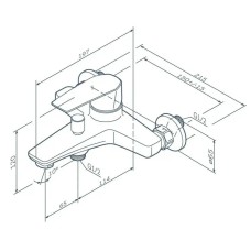 Змішувач для ванни АМ.РМ Gem F90E10000