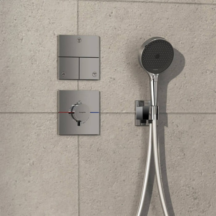 Перемикач режимів прихованого монтажу на 3 режими, хром Hansgrohe ShowerSelect Comfort E 15573000 Перемикач режимів прихованого монтажу на 3 режими, хром Hansgrohe ShowerSelect Comfort E 15573000