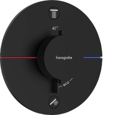Зовнішня частина термостата на 2 споживачі, чорний матовий Hansgrohe ShowerSelect Comfort S 15554670