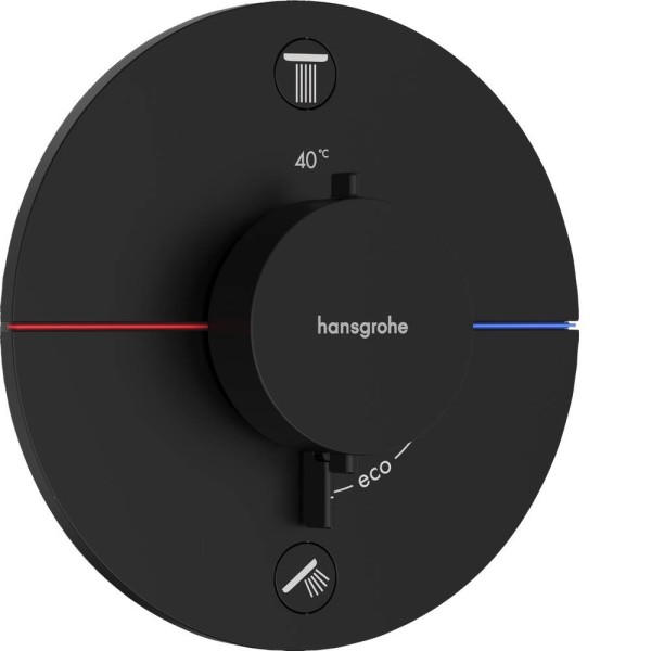 Зовнішня частина термостата на 2 споживачі, чорний матовий Hansgrohe ShowerSelect Comfort S 15554670