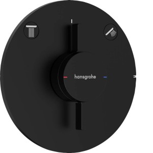 Змішувач прихованого монтажу для душу Hansgrohe DuoTurn S 75418670 на 2 споживачі, чорний матовий (зовнішня частина)