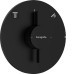 Змішувач прихованого монтажу для душу Hansgrohe DuoTurn S 75418670 на 2 споживачі, чорний матовий (зовнішня частина)