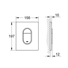 Клавіша змиву Grohe Arena Cosmopolitan 38844000 хром