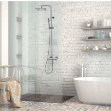 Душова система Bossini COSMO L10103 030 з термастатом, верхнім та ручним душем зі шлангом, хром