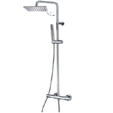 Душова система Bossini COSMO L10103 030 з термастатом, верхнім та ручним душем зі шлангом, хром