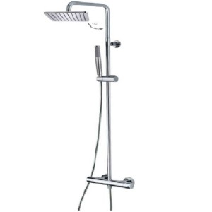 Душова система Bossini COSMO L10103 030 з термастатом, верхнім та ручним душем зі шлангом, хром