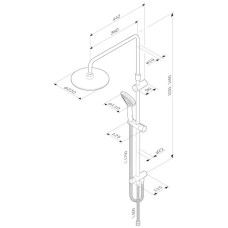 Душова система AM.PM Gem ShowerSpot F0790022 чорний