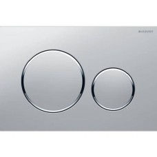 Клавіша змиву Geberit Sigma20 round 115.882.JQ.1 з подвійним змивом, легкоочисна поверхня, хром матовий / хром глянцевий