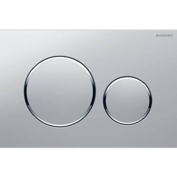 Клавіша змиву Geberit Sigma20 round 115.882.JQ.1 з подвійним змивом, легкоочисна поверхня, хром матовий / хром глянцевий
