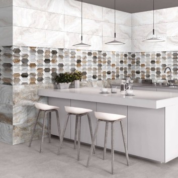 Плитка Ceramica Deseo Arabesque Grey Light 30х90 см