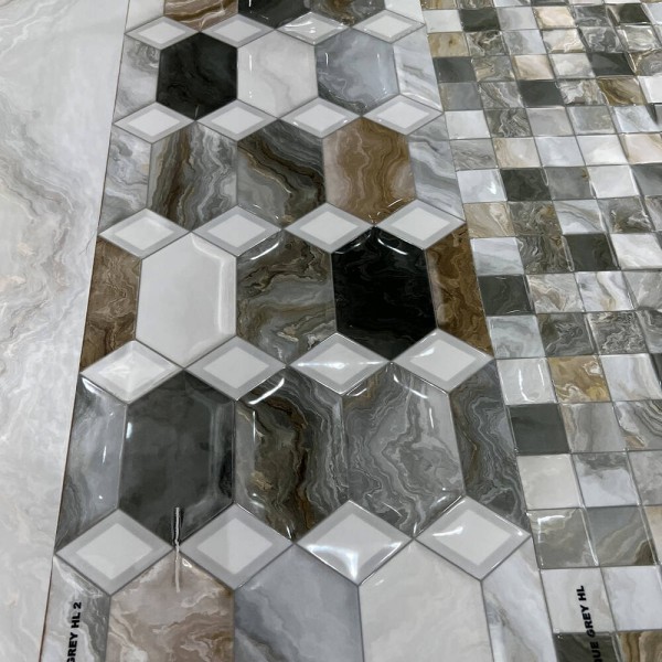 Плитка Ceramica Deseo Arabesque Grey Decor 30х90 см декор
