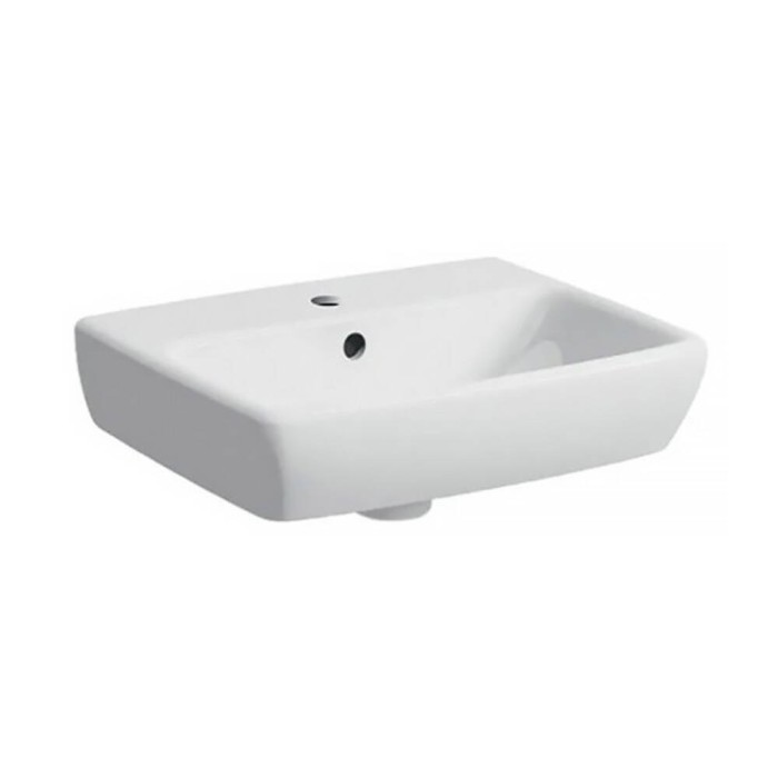 Раковина Geberit Selnova Square 500.322.01.7 45 см, отв. під зміш по центру, колір білий глянець