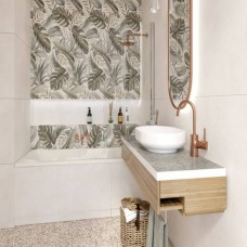 Керамограніт Golden Tile Oasis Concrete Tropics Айворі OSА920 60х120 см декор