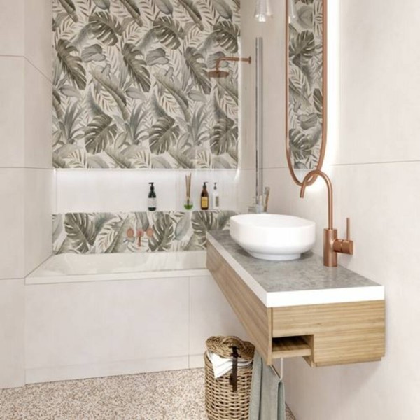 Керамограніт Golden Tile Oasis Concrete Tropics Айворі OSА920 60х120 см декор