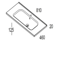 Тумба Royo Onix C0075458 80 см з раковиною Slim, cірий цемент