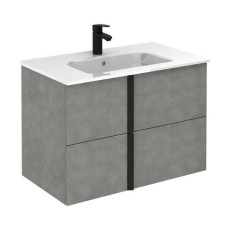 Тумба Royo Onix C0075458 80 см з раковиною Slim, cірий цемент