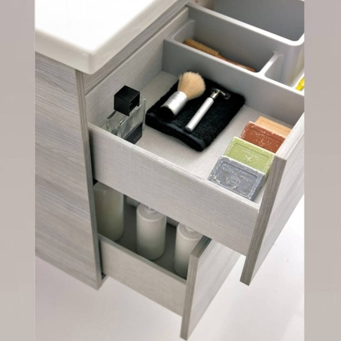Тумба Royo Onix C0075458 80 см з раковиною Slim, cірий цемент