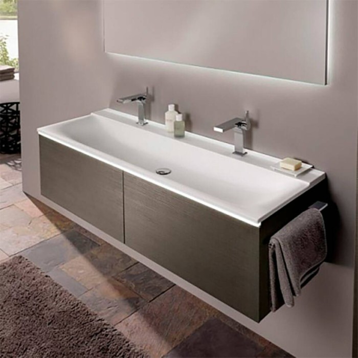 Раковина Geberit Xeno2 500.277.00.1, 140 см без переливу, колір білий мат