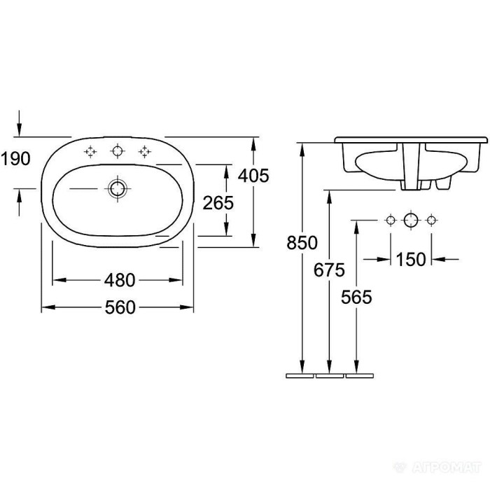 Раковина Villeroy&Boch O. Novo 41615601