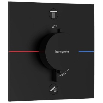 Змішувач прихованого монтажу для душу Hansgrohe Showerselect Comfort E 15572670 з термостатом, зовнішня частина, чорний матовий