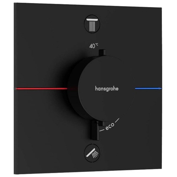 Змішувач прихованого монтажу для душу Hansgrohe Showerselect Comfort E 15572670 з термостатом, зовнішня частина, чорний матовий