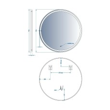 Дзеркало Devit AllRound 5501080 кругле з LED підсвіткою та тачсенсором 778x778 мм