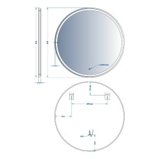 Дзеркало Devit AllRound 5501090 кругле з LED підсвіткою та тачсенсором 878x878 мм