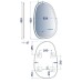 Дзеркало Devit Style 5415080 асиметричне з LED підсвіткою та тачсенсором 800х500 мм