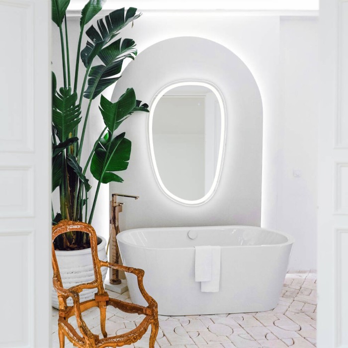 Дзеркало Devit Style 5416090 Асиметричне дзеркало з LED підсвіткою та тачсенсором 628x928 мм