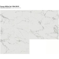 Керамограніт Almera Ceramica (Spain) P.E. Faraya White Sat Rect 100х100 См
