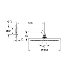 Верхній душ Grohe Rainshower Cosmopolitan 26066GL0 золото