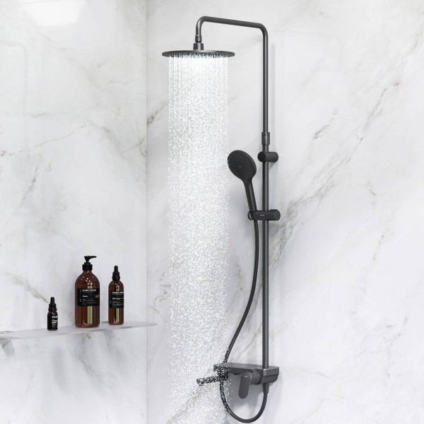 Душова система AM.PM Like F0780722 ShowerSpot, чорний матовий
