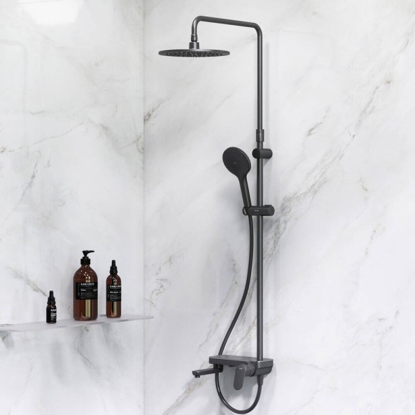 Душова система AM.PM Like F0780722 ShowerSpot, чорний матовий