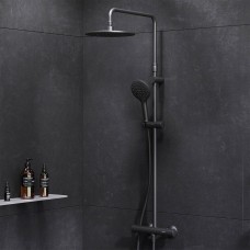 Душова система AM.PM Like F0780422 ShowerSpot з термостатом, чорний матовий