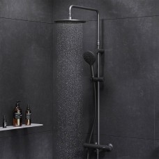 Душова система AM.PM Like F0780422 ShowerSpot з термостатом, чорний матовий
