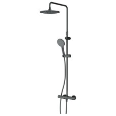 Душова система AM.PM Like F0780422 ShowerSpot з термостатом, чорний матовий