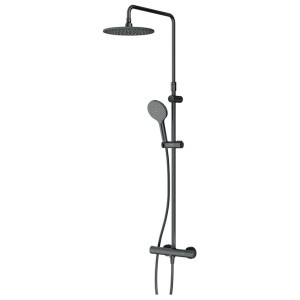 Душова система AM.PM Like F0780422 ShowerSpot з термостатом, чорний матовий