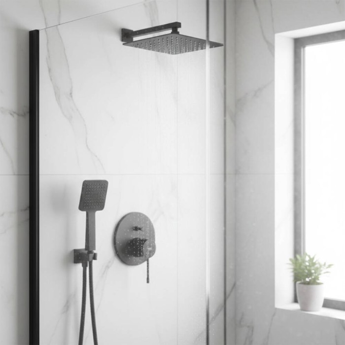 Змішувач прихованого монтажу для душу Grohe Essence 24167KF1 чорний (зовнішня частина)