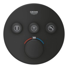 Змішувач прихованого монтажу Grohe SmartControl 29508KF0 з термостатом (зовнішня частина) чорний