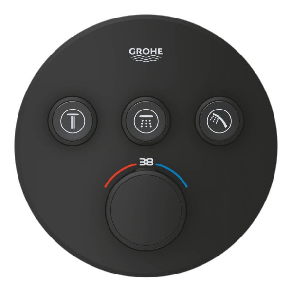 Змішувач прихованого монтажу Grohe SmartControl 29508KF0 з термостатом (зовнішня частина) чорний