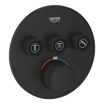 Змішувач прихованого монтажу Grohe SmartControl 29508KF0 з термостатом (зовнішня частина) чорний