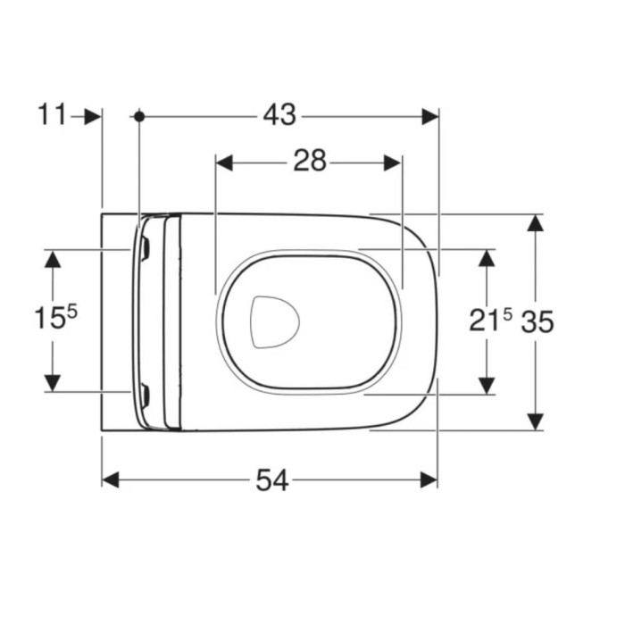 Унітаз підвісний Geberit Smyle Square 500.685.01.1 Rimfree, із сидінням Soft Close (Sandwich)