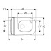 Унітаз підвісний Geberit Smyle Square 500.685.01.1 Rimfree, із сидінням Soft Close (Sandwich)