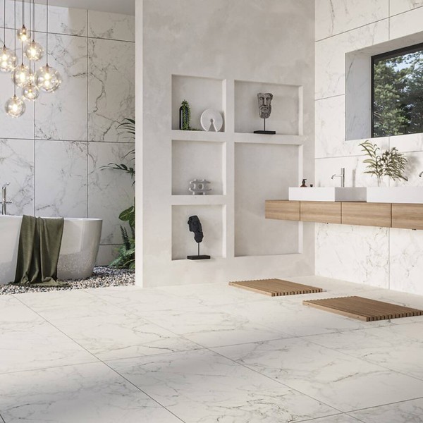 Керамограніт Cersanit Calacatta Mild GPT1006 White Satin Rect 59,8x59,8 см